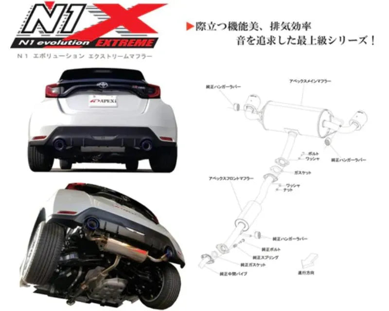 APEXi N1 Evolution-X Exhaust Toyota GR Yaris RS (FWD) 21