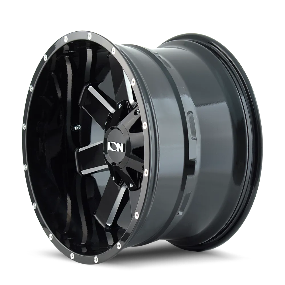 ION 141 141 GLOSS BLACK MILLED 20X9 8-165.1 18MM 130.8MM