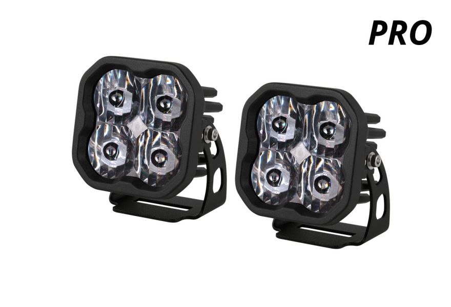 SS3 PRO ABL WHITE SAE DRIVING ROUND NO BRACKETS (PAIR)