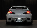 COUPE LED TAIL LIGHTS MATTE BLACK HOUSING CLEAR LENS RED LED BAR SEQUENTIAL TURN SIGNAL WITH BREATHING LIGHT EFFECT