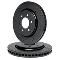 R1 Concepts Brake Rotor- D/S - Black Fits Chevrolet Colorado