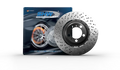 SHW 17-19 Audi RS3 2.5L Front Drilled-Dimpled Lightweight Brake Rotor (8V0615301R)