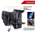PROJECTOR HEADLIGHT - GLOSS BLACK HOUSING - SMOKE LENS