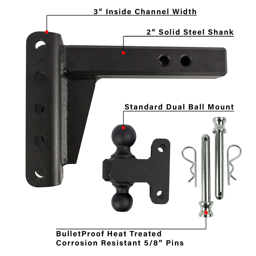 2.0" HEAVY DUTY 4" DROP/RISE