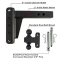 2.0" HEAVY DUTY 4" DROP/RISE
