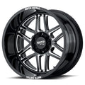 FOLSOM 20x10 8x165.10 GLOSS BLACK MILLED (18 mm)