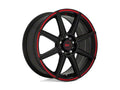 MR142 17X7 5X4.25/4.5 S-BLK RED 40MM