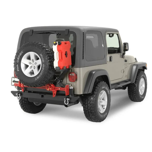 Rock Hard 4x4 Patriot Series Rear Bumper with Tire Carrier for Jeep Wrangler TJ LJ YJ and CJ 1976 - 2006 [RH-2001-C]