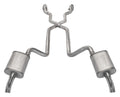 ~(60 lbs. 60X14X14)~ 1975-80 Corvette C3 2.5IN Crossmember Back w/ Xpipe Exhaust System Violator