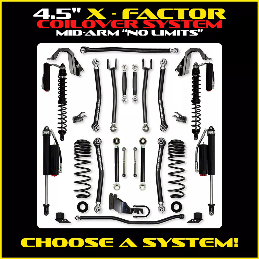18C WRANGLER JL 2DR 4.5IN TREX NO LIMITS PRO ELITE HYBRID COIL OVER SYS FRON
