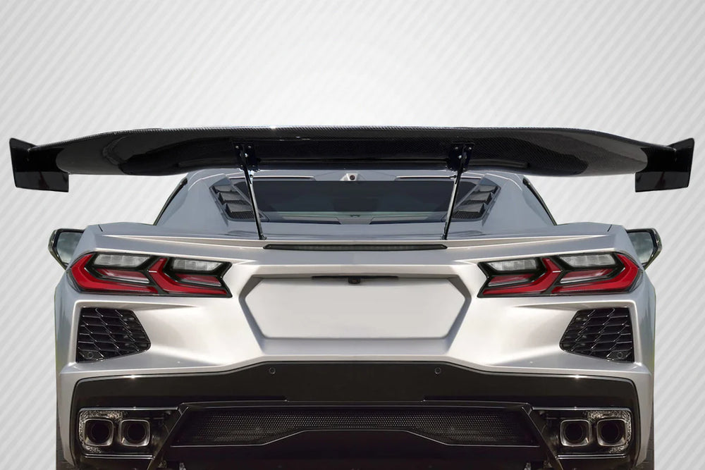 2020-2023 Chevrolet Corvette C8 Carbon Creations Gran Veloce GT Rear Wing Spoiler - 5 Piece