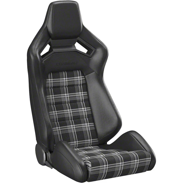 CORBEAU Sportline RRX Black Vinyl/White Plaid Cloth