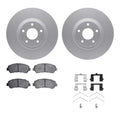 R1 Concepts Brake Rotor- Carbon Coated with Ceramic Pads Hdw Fits Nissan Juke