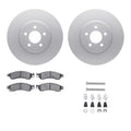 R1 Concepts Brake Rotor- Carbon Coated with Ceramic Pads Hdw Fits Ford Mustang