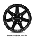Mayhem 8307 Convoy 17x9 / 5x127 BP / -6mm Offset / 78.1mm Hub Satin Black Wheel