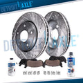 R1 Concepts Brake Rotor- Carbon Coated with Ceramic Pads Hdw Fits BMW 528i