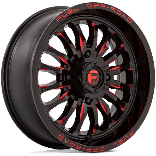 D822 18X7 4X137 G-BLK MILL-RED 13MM