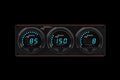 Waterproof LED 3 Gauge Panel OP/WT/FP