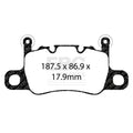 EBC 13-15 Porsche 911 (991) GT3 3.8L (w/Cast Iron Rotor) Redstuff Rear Brake Pads