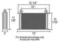 ~(5 lbs. 18X13X2)~ Stacked Plate Oil Cooler 34 Row -8AN Inlets