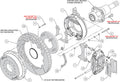 Wilwood Narrow Superlite 4R Rear P-Brk Kit 14.00in Drill Red New Big Ford 2.50in Offset