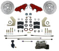 LEED Brakes Power Front Kit with Drilled Rotors and Red Powder Coated Calipers