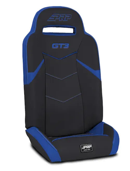 GT3 Fold Flat Rear Suspension Seats for Polaris RZR PRO XP4 PRO R4 Turbo R4 (Pair) Grey