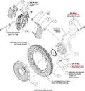 Wilwood 95-98 Nissan Skyline Superlite 6R Front BBK w/ 14.00in D/S Rotors & Flexlines - Red