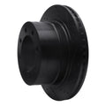 R1 03-08 Dodge Ram 3500 Rear Right Drilled & Slotted Black Brake Rotor