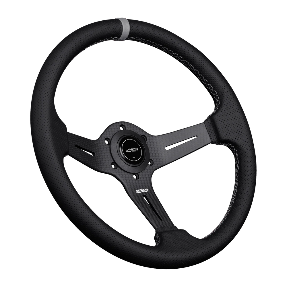 carbon fiber perforated leather race wheel red