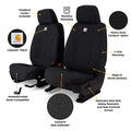 Covercraft 19-24 Chevrolet Silverado Carhartt Super Dux SeatSaverSecond Row Seat Covers - Blk
