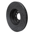R1 11-16 BMW Z4 Front Right Drilled & Slotted Black Brake Rotor