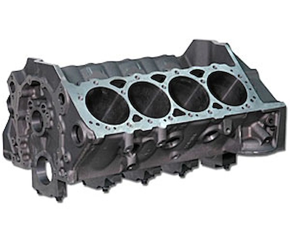 SBC IRON BLOCK SHP 9.025IN DECK 4.000IN BORE X 350 2 BOLT REAR PIECE WATER SE