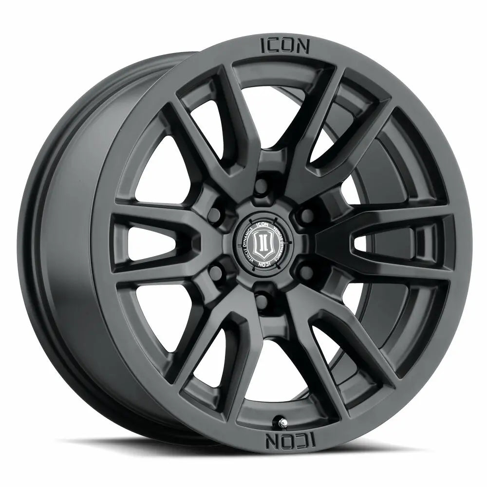 ICON ALLOYS VECTOR 6 SAT BLK 17 X 8.5 / 6 X 5.5 / 25MM / 5.75 BS