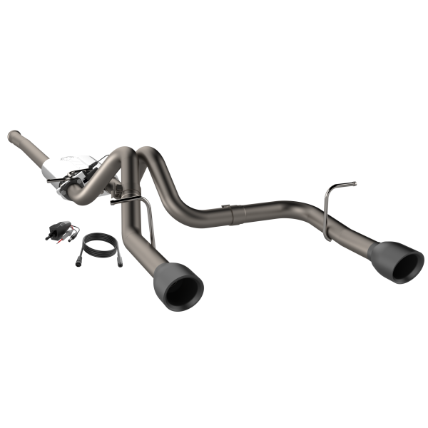20182024 JEEP WRANGLER JL QTP SCREAMER CAT BACK BLACK TIPS