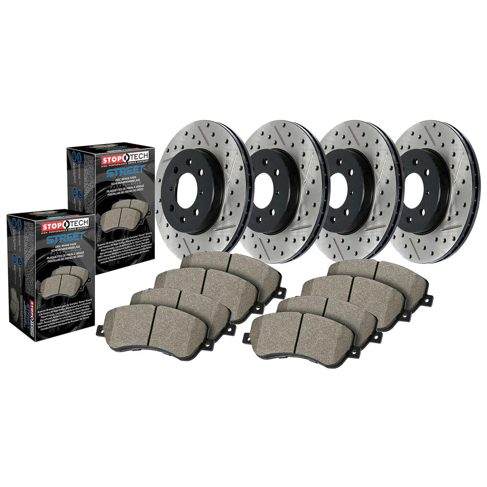 STREET AXLE PACK, DRILLED & SLOTTED