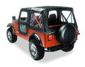 ~(18 lbs. 32X9X9)~ Replace-a-Top Fabric-only Soft Top Black Crush Jeep 76-83 CJ5; Includes door skins; Clear side and rear windows