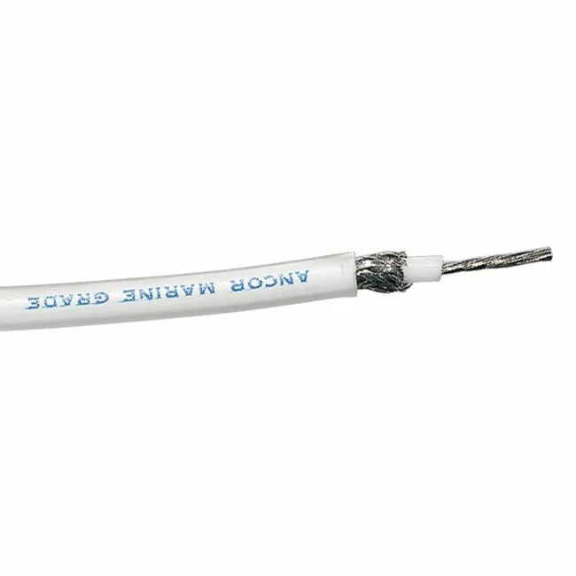 COAXIAL CABLE, RG 213, WHITE - 100F