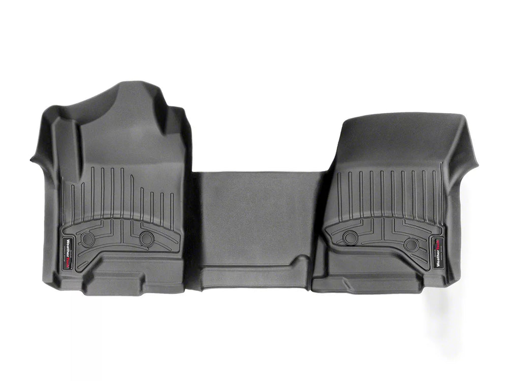 WeatherTech Black Front and Rear Floorliners - Over The Hump For Vinyl Floors Fits -20-19 Chevrolet GMC 449671V-449662V