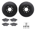 R1 E- Line Series Brake Rotor - D/S - Black w/ Ceramic Pads Hdw Fits Saab 45903