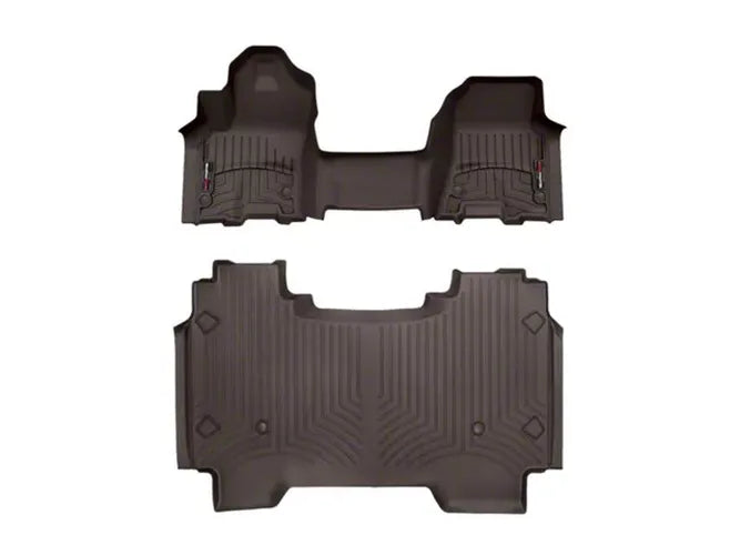 WeatherTech Cocoa Front and Rear Floorliners - Over The Hump Fits 2025 Ram Truck 1500 4718911-4714282