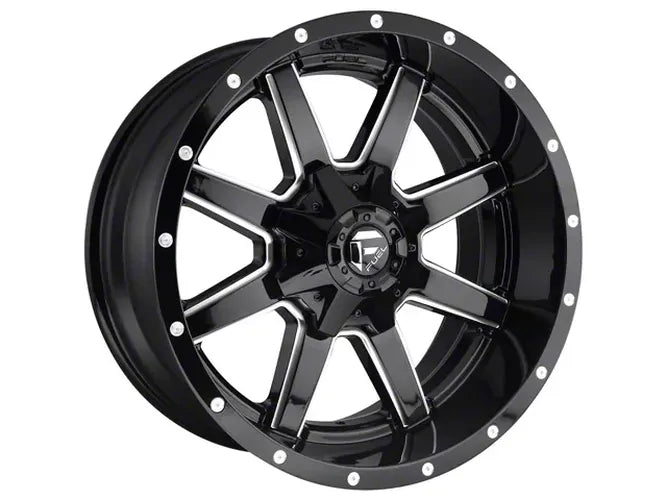 ~(40 lbs. 23X23X12)~ MAVERICK 20x9 8x165.10 GLOSS BLACK MILLED (20 mm)