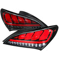 2DR LED TAIL LIGHTS GLOSSY BLACK WI