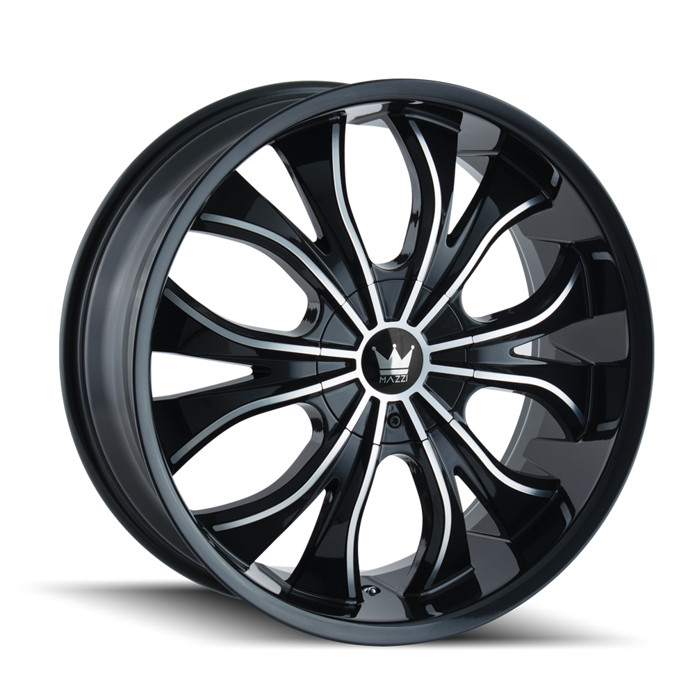 ~(49 lbs. 24X24X12)~ MAZZI HUSTLER CHROME 22X9.5 6-135/6-139.7 30MM 106MM