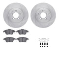 R1 Concepts Brake Rotor- Blank with Optimum Oe Pads Hdw Fits Jaguar S-Type