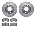 R1 Concepts Black Drilled Slotted Rotors with 5000 Oep Brake Pads Hdw Fits Chevrolet Equinox