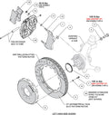 Wilwood 99-02 Nissan Skyline Superlite 6R Front BBK w/ 14.00in D/S Rotors & Flexlines - Red