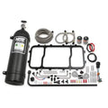 Dry Nitrous Plate System For Holley LS Hi Ram Intake Manifold Black 1-Piece Black Billet Aluminum With 15 Lb Black Bottle NOS