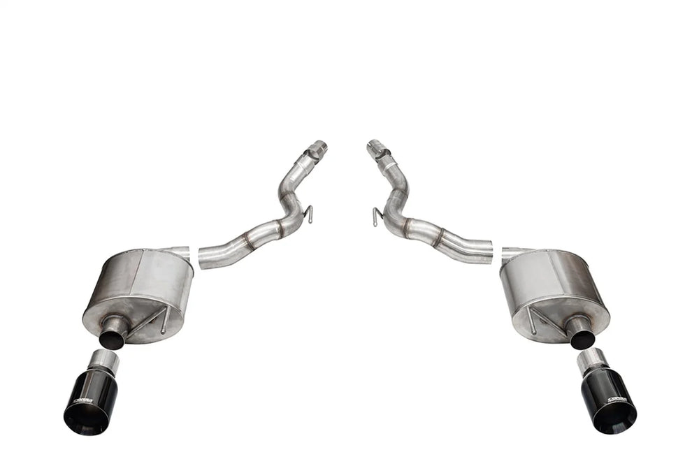 3.0 Dual Rear Exit Axle-Back Exhaust System with 4.5 Black PVD Straight Cut Tips