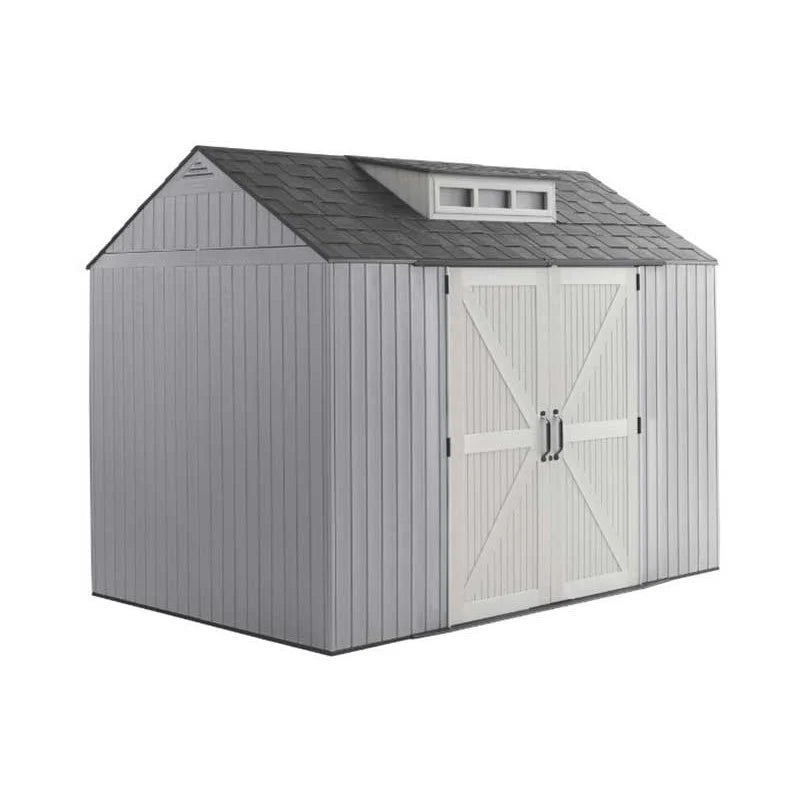 RUBBERMAID 10.5FT X 7FT EASY INSTALL SHED GRAY